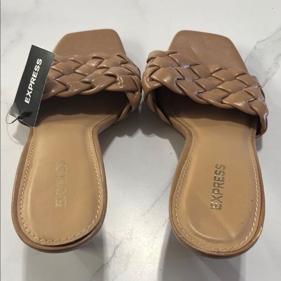 Express Tan Woven Leather Sandals - Picture 3 of 4